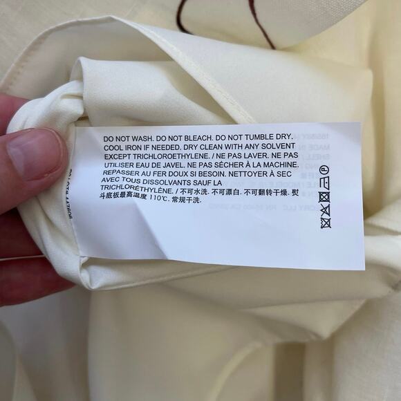 NWT Theory IWG Weekend Square Neck Nature Linen Print Resort Mini Dress - Size 4 - Picture 12 of 13